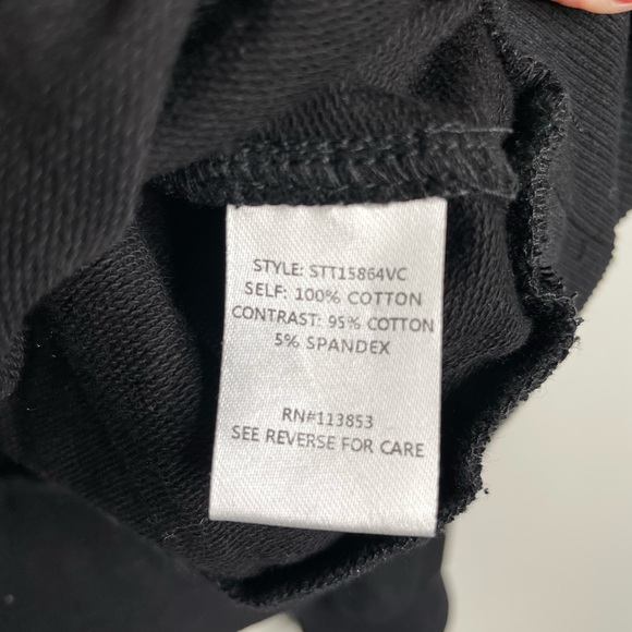 NWT SugarLips Black Crewneck Sweatshirt - Picture 8 of 8